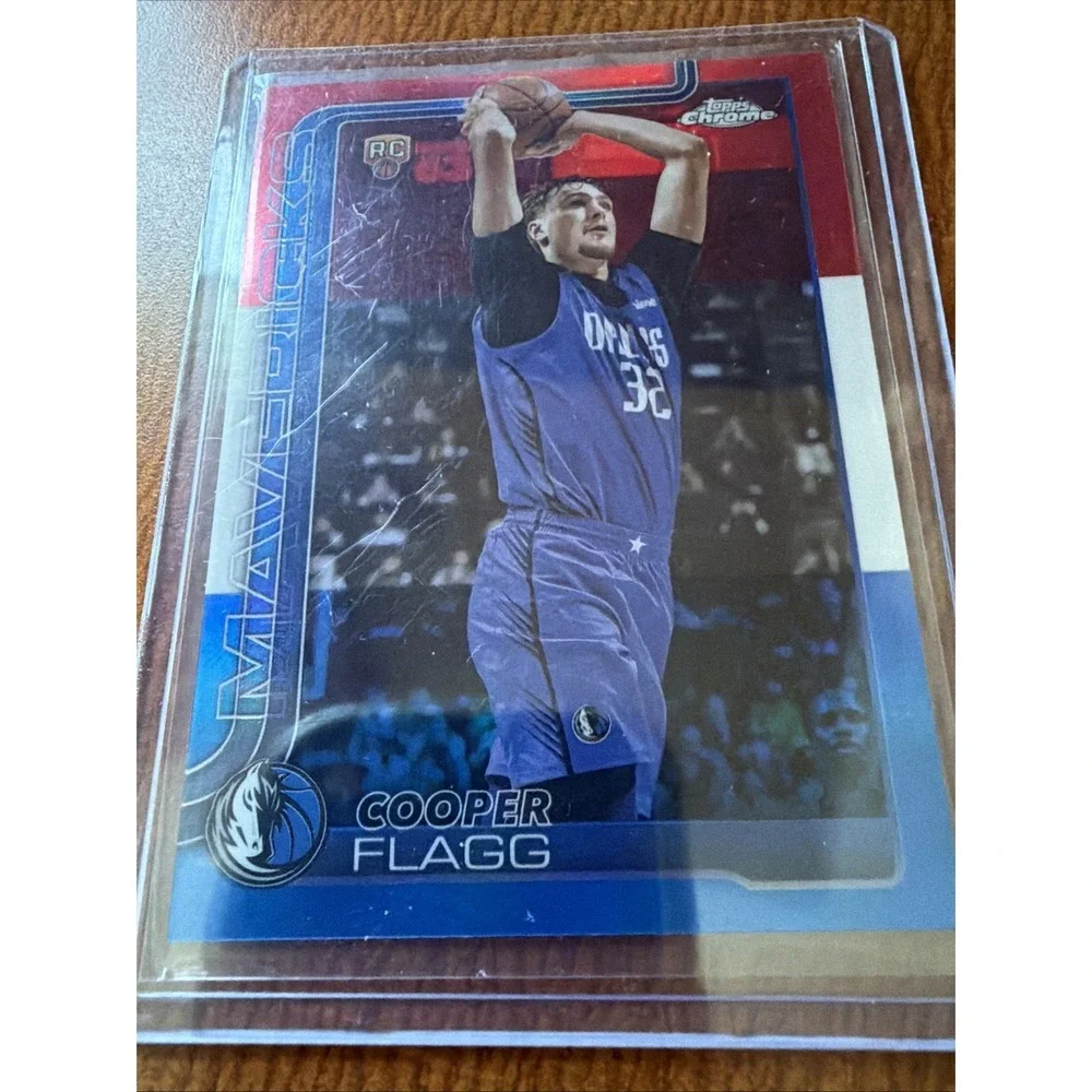 2025-26 Topps‎ Chrome Cooper Flagg #251 Red White Blue Refractor Rookie RC
